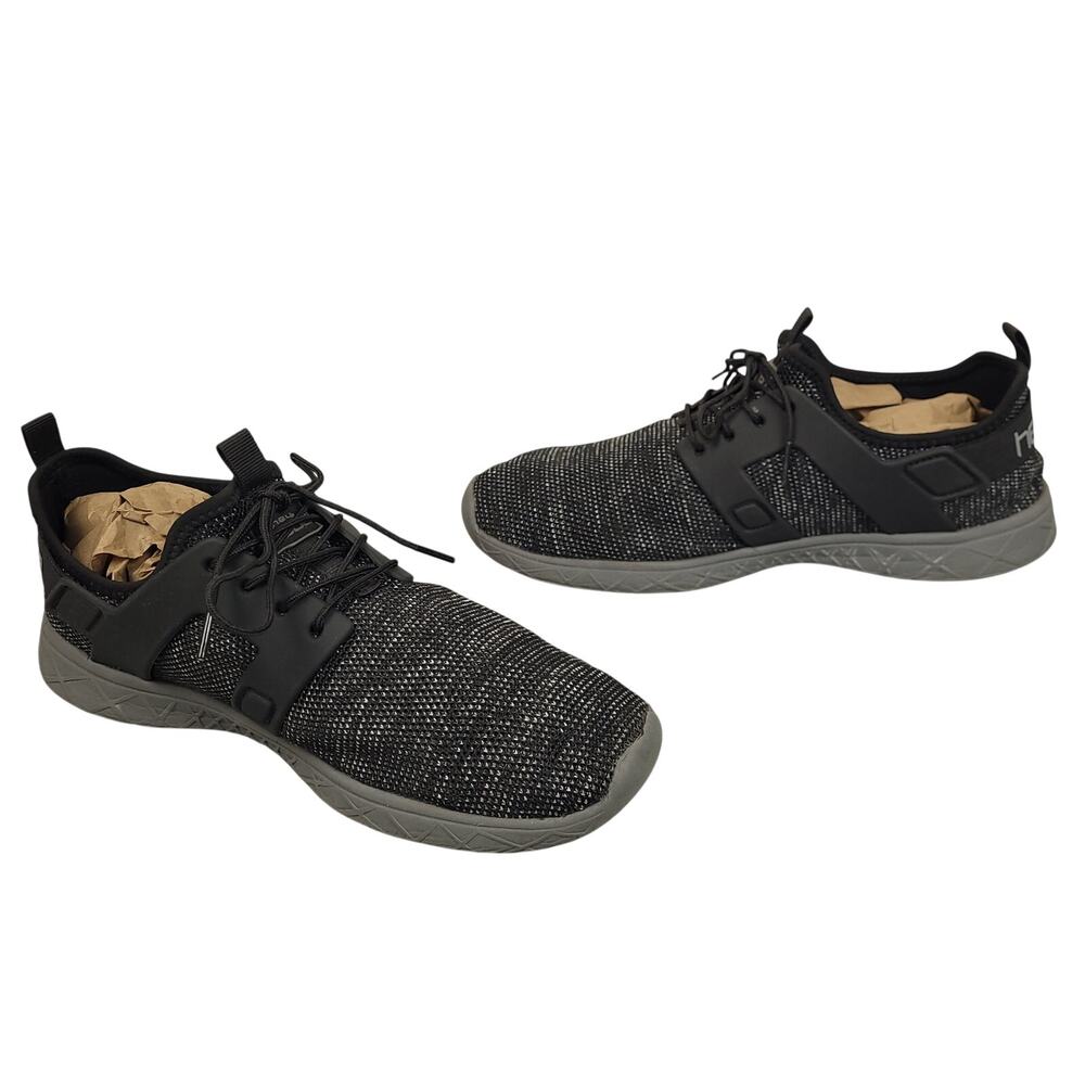 Hey Dude Axel Sox Mens 10 Carbon Black Slip On Sneakers Lightweight Minimalist - Picture 2 of 12